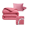 Premium bundle | Cotton sateen | Gingham Burgundy