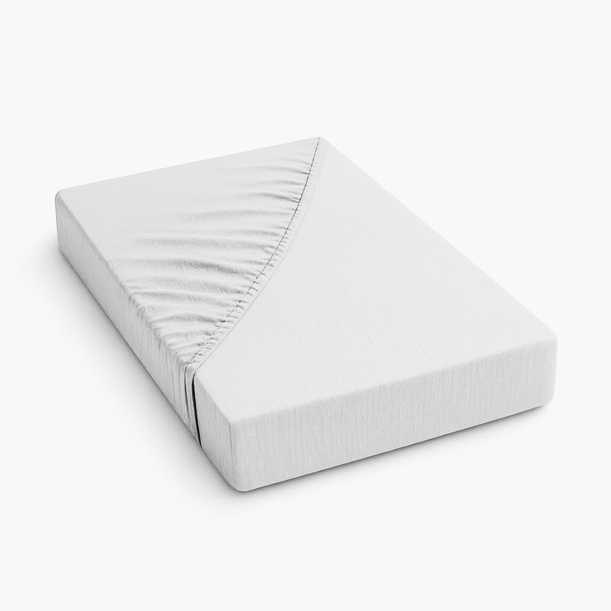 HappyBed Muslin fitted sheet - White - SKU: 8717752109937