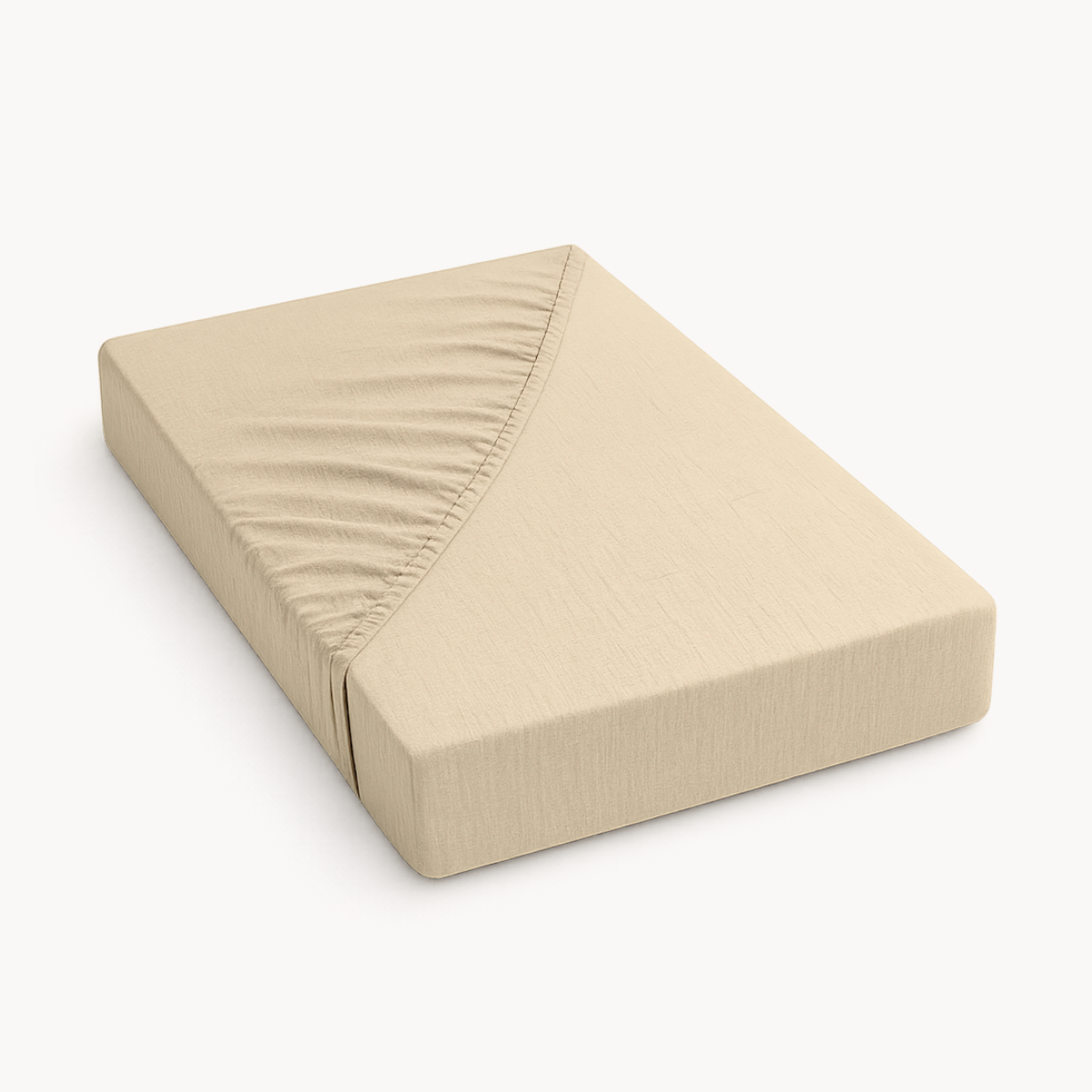 HappyBed Muslin fitted sheet - Sand - SKU: 8717752110094