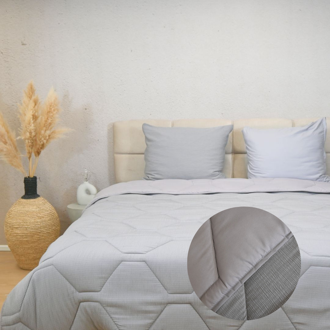 HappyBed Mousseline dekbed voor het hele jaar - Grey - SKU: 8721001726691
