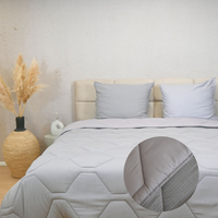 HappyBed Mousseline dekbed in grijs, lichtgewicht, ademend en geschikt voor alle seizoenen, hypoallergeen en sneldrogend.