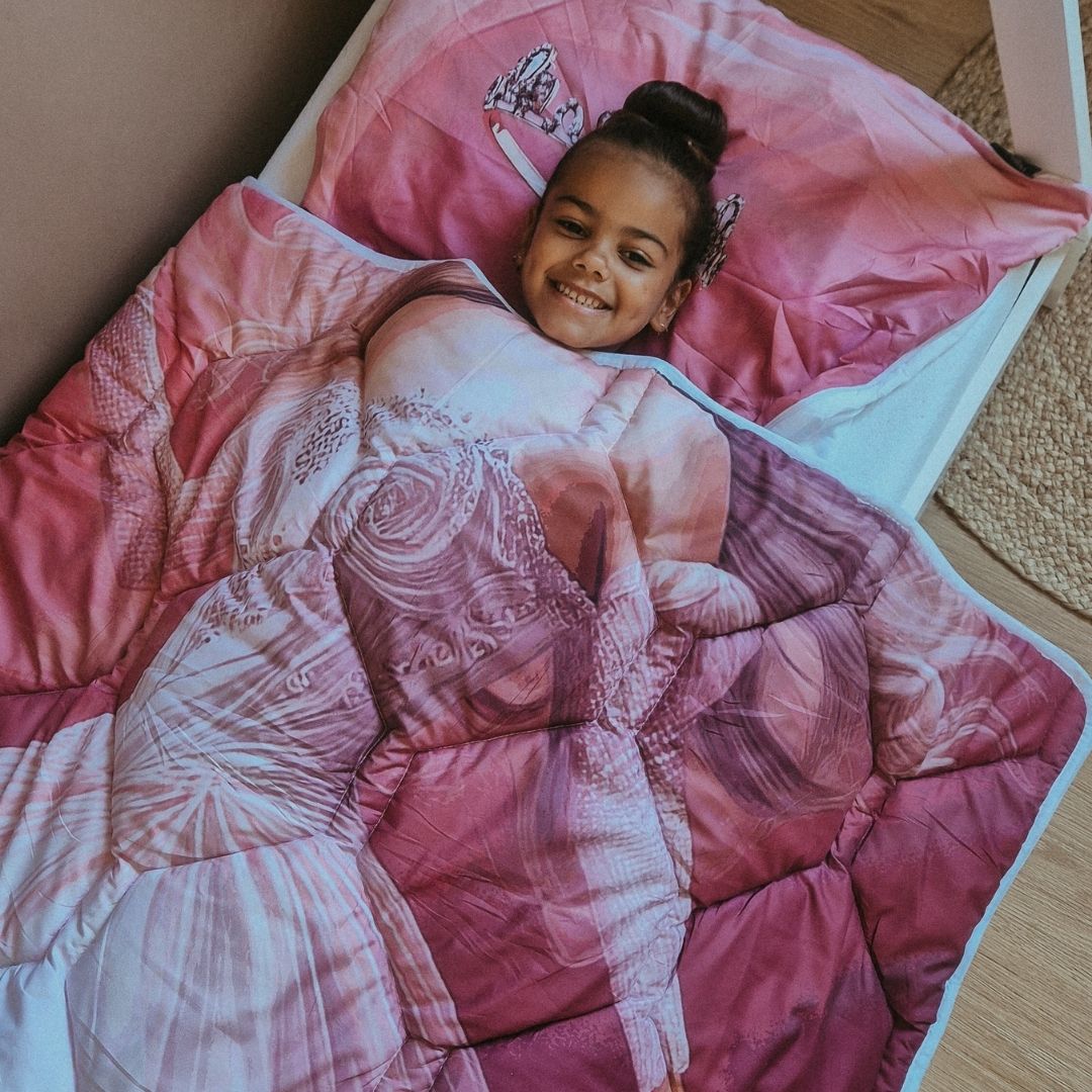 HappyBed Kids dekbed voor het hele jaar + kussensloop - Prinses (Levering vanaf 13-10)