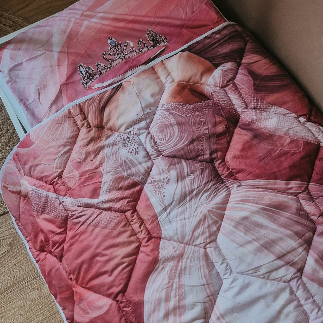 HappyBed Kids dekbed prinsessen print microvezel kinderdekbed met kussensloop