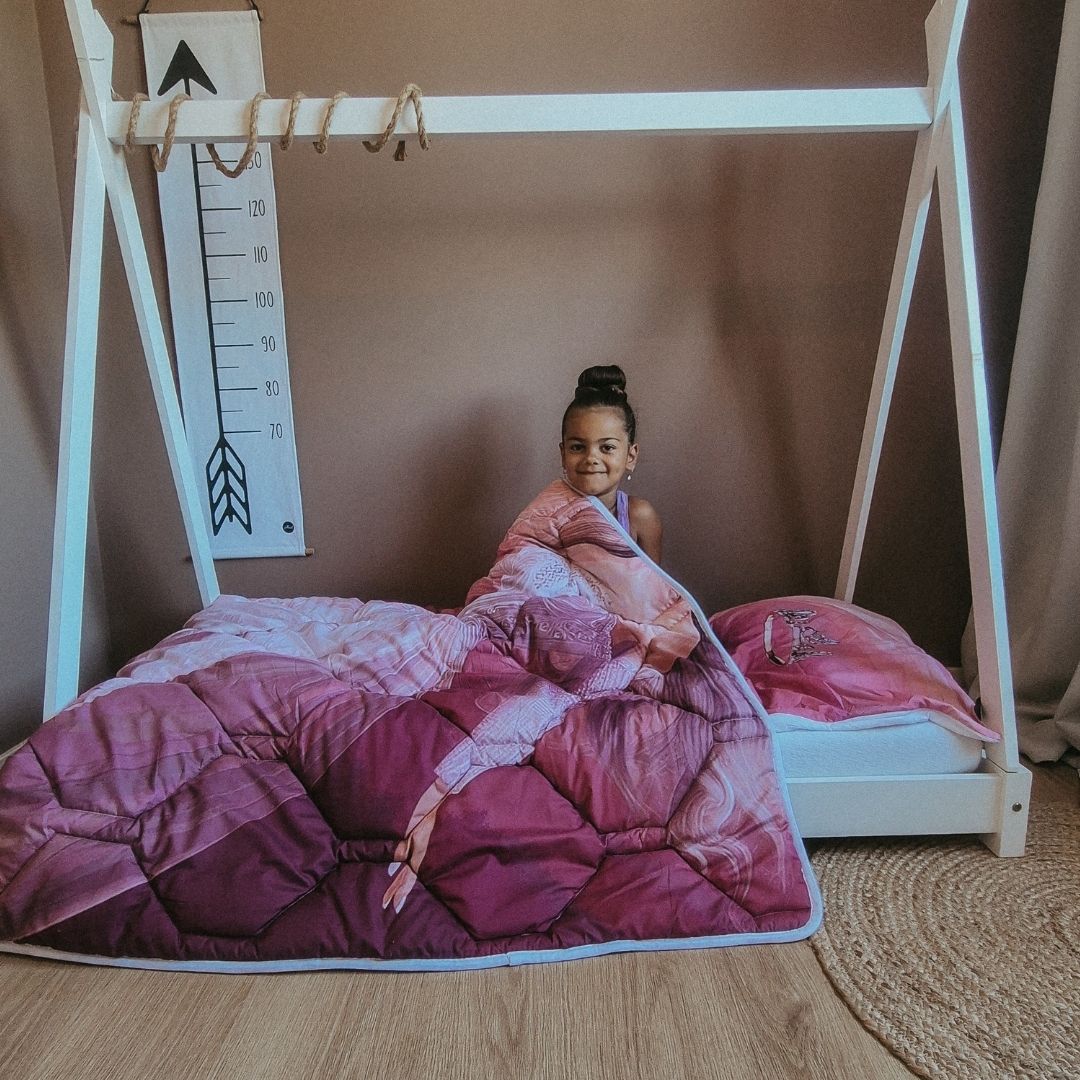 HappyBed Kids dekbed voor het hele jaar + kussensloop - Prinses (Levering vanaf 13-10)