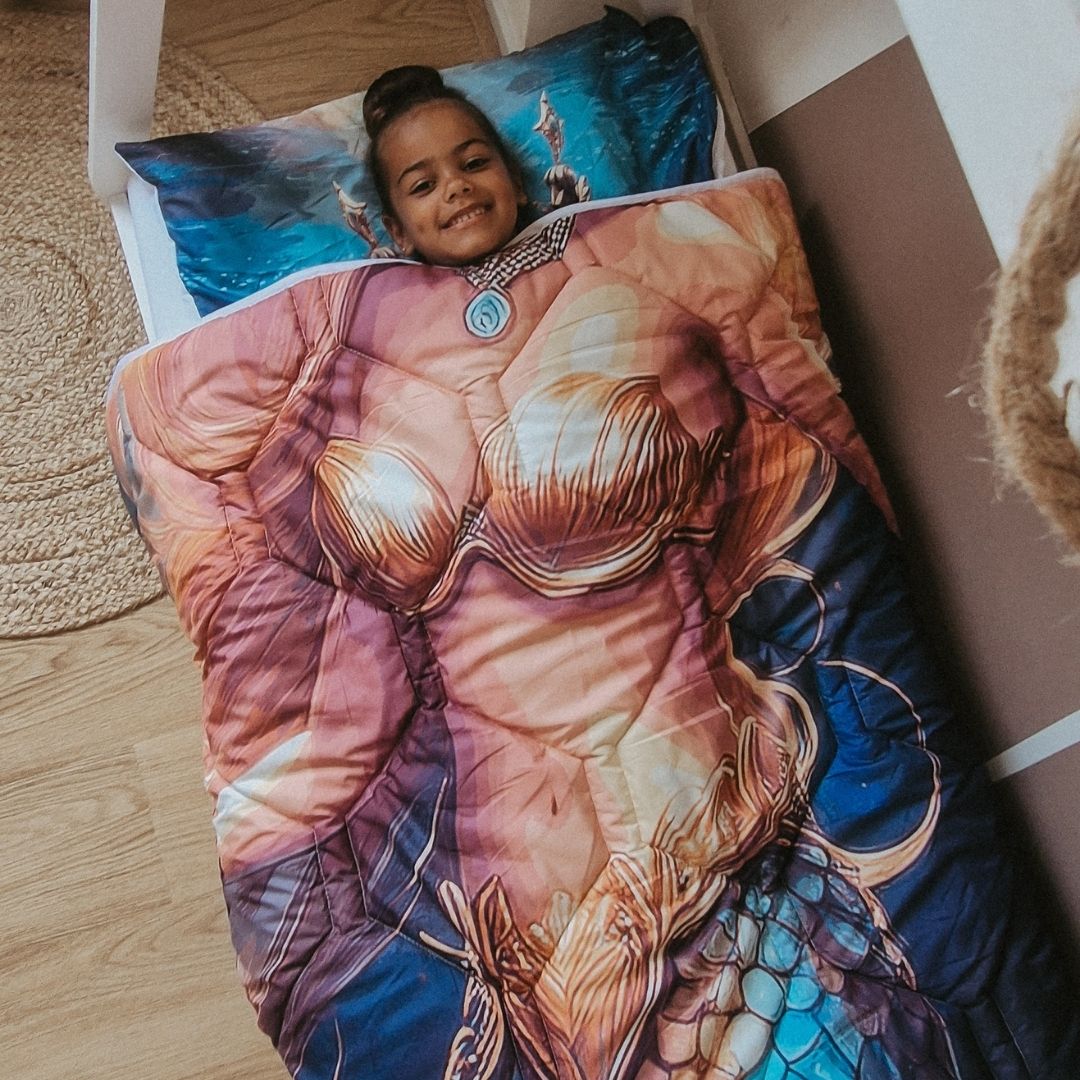 HappyBed Kids dekbed voor het hele jaar + kussensloop - Zeemeermin (Levering vanaf 13-10)