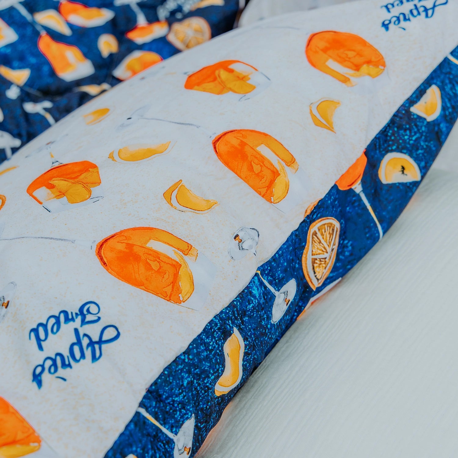HappyBed x A fish named Fred Pillowcase | Aperol Spritz | Set of 2