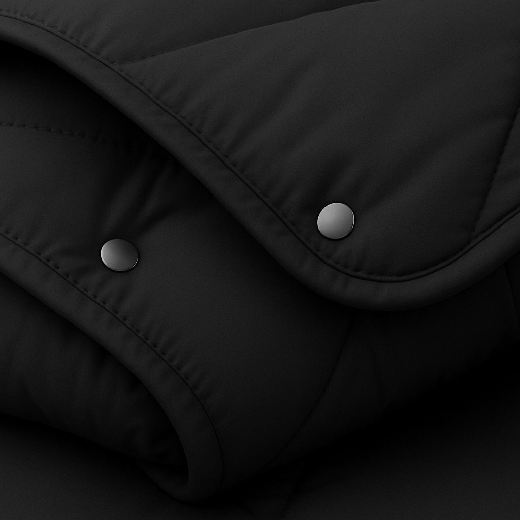 HappyBed 4-Jahreszeiten Bettdecke | Schwarz | Verstellbar