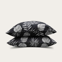 HappyBed | Black leaves pillowcase set 2 pieces - 100% Microfiber