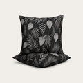HappyBed Decorative Pillowcase | Black Leaves | Set of 2