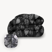 Happybed Black leaves Partner Duvet - Adjustable duvet for every season