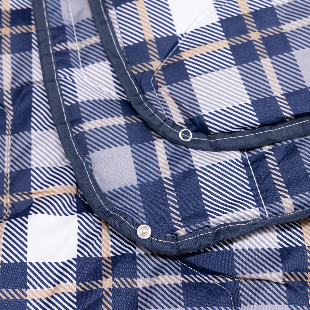 Happybed 4-sæsoners partnerdyne | Tartan | Justerbar pr. person