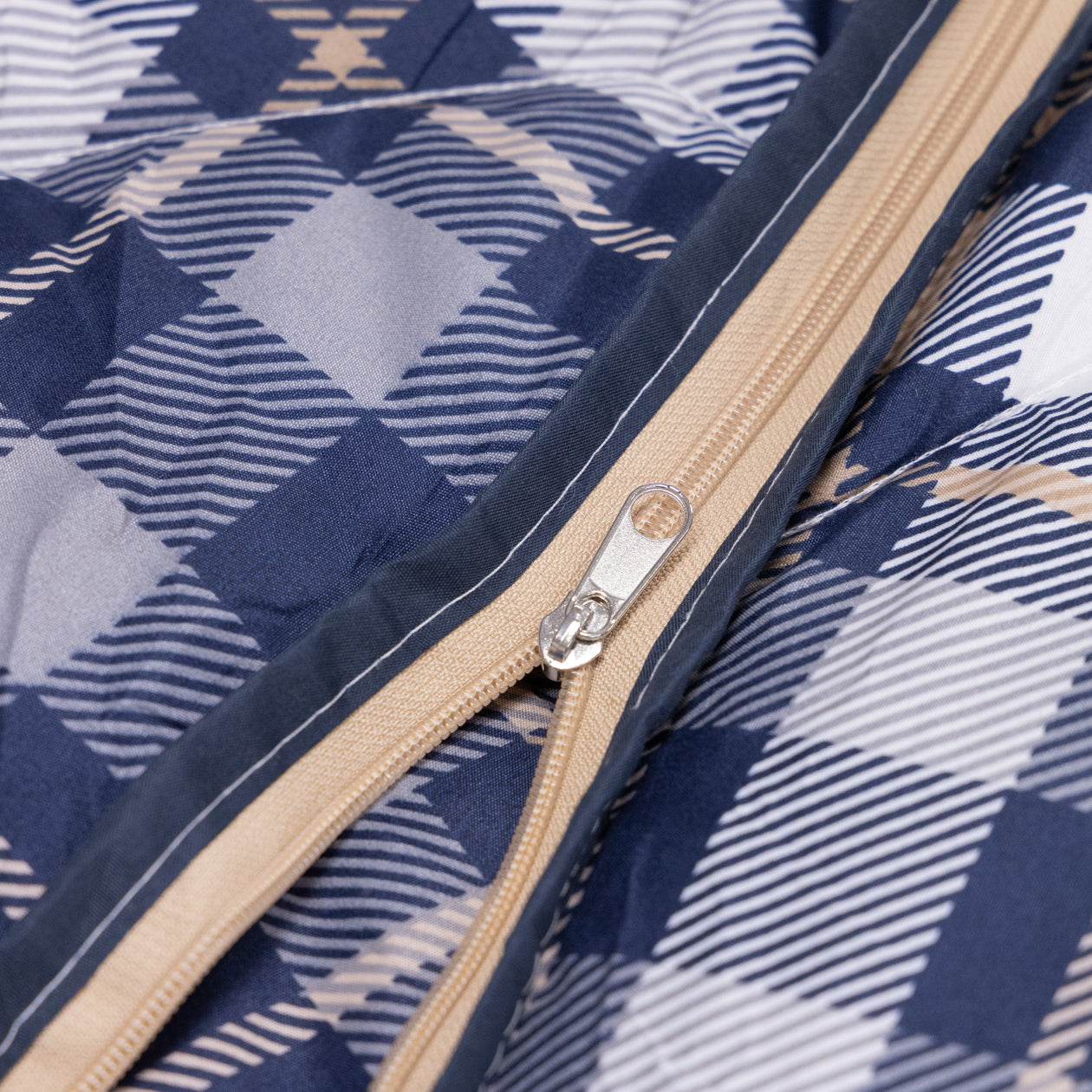 Happybed 4-sæsoners partnerdyne | Tartan | Justerbar pr. person