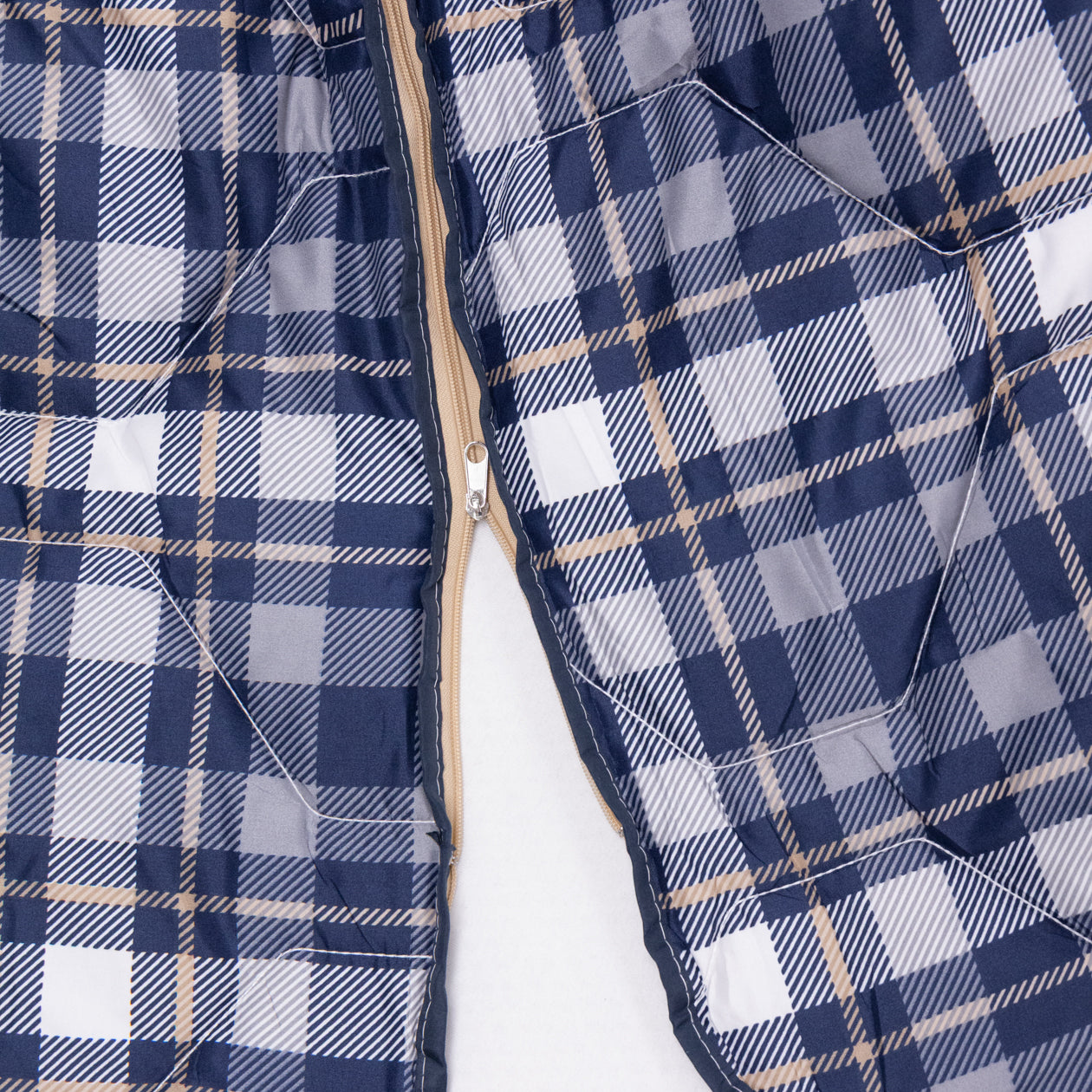 Happybed 4-sæsoners partnerdyne | Tartan | Justerbar pr. person