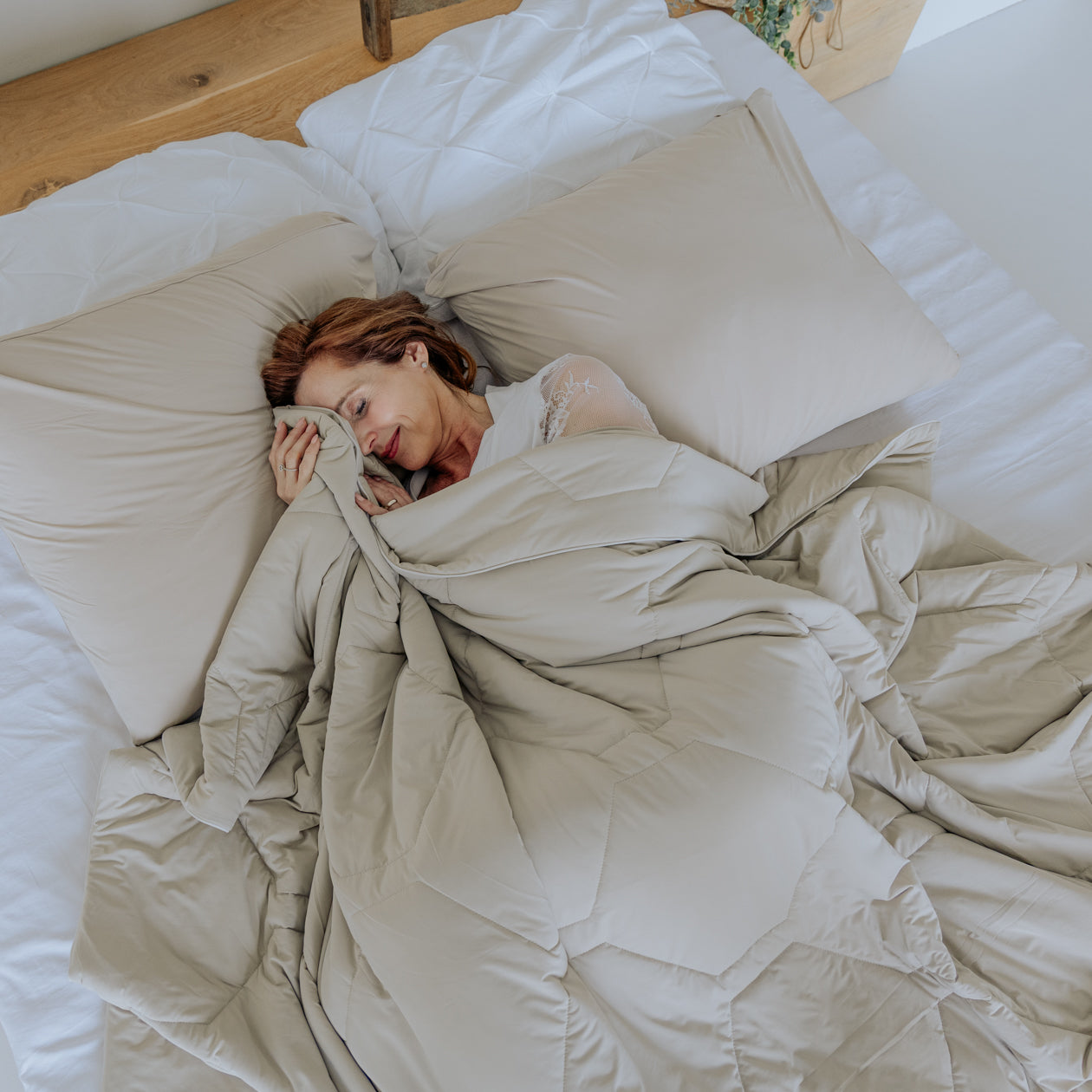 HappyBed Zomerdekbed | Cooling Taupe