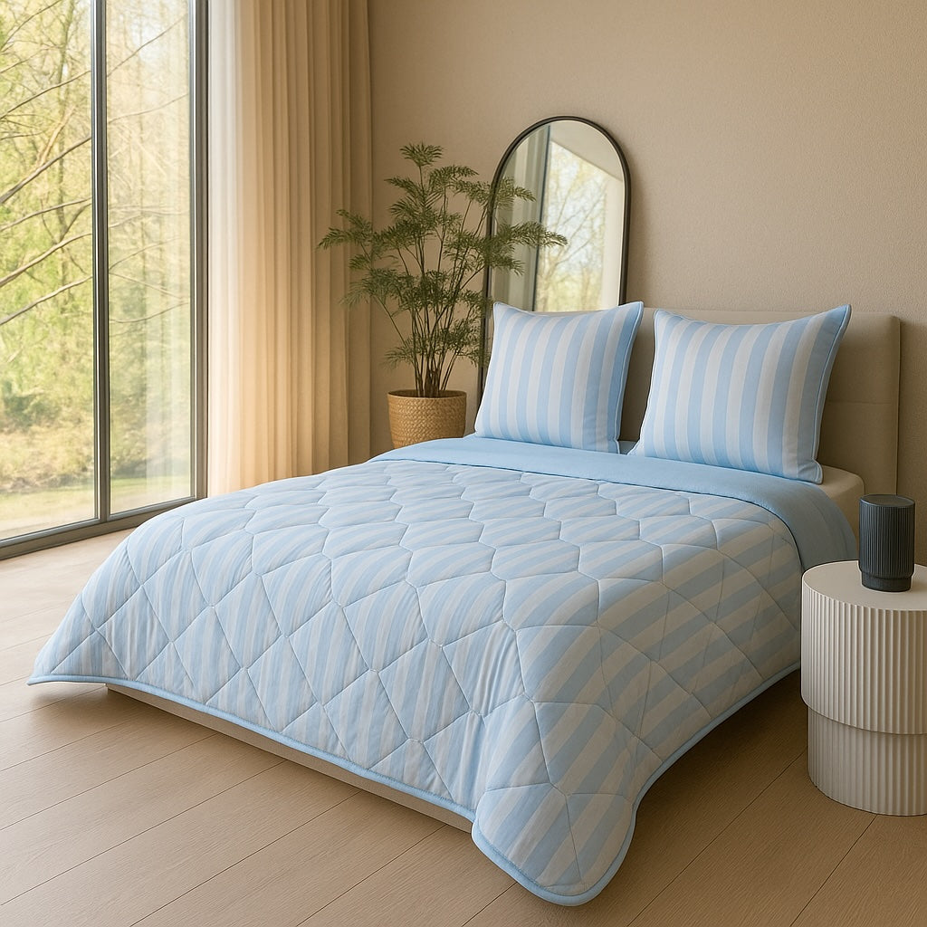 (PRE-ORDER) HappyBed summer duvet (Cooling) - Blue