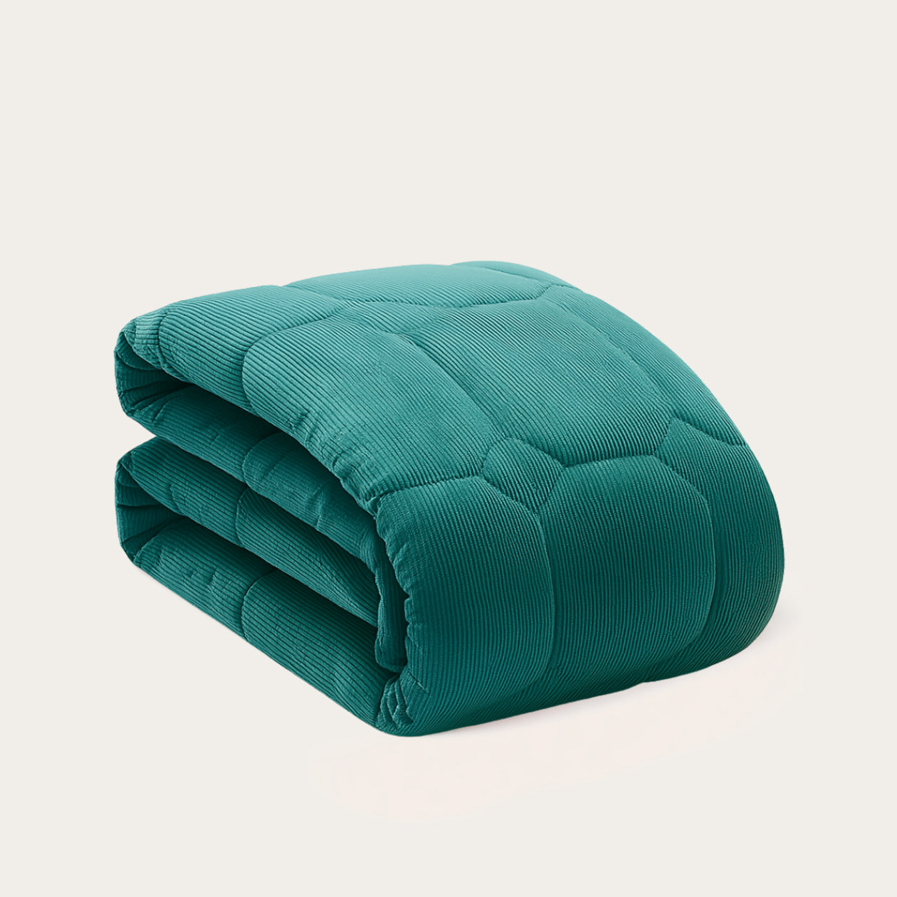 HappyBed Zomerdekbed | Corduroy Emerald Green - SKU: 8721001725557
