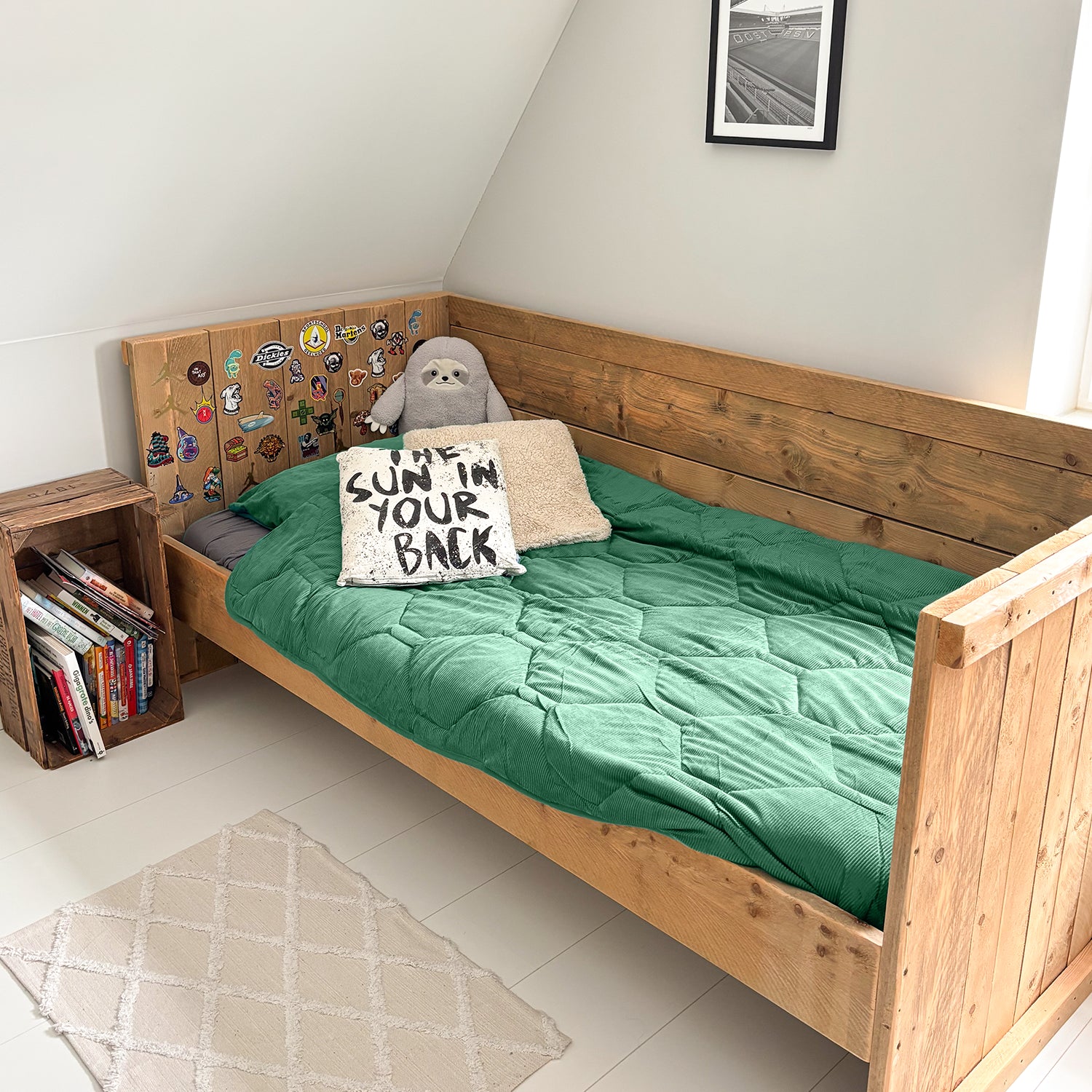 HappyBed Washable All-Season Duvet | Corduroy | Emerald Green
