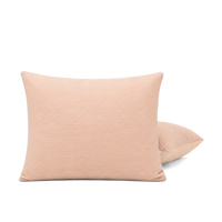 Set van 2 HappyBed Corduroy kussenslopen in zachte perziktint voor luxe comfort en stijlvolle slaapkamerdecoratie