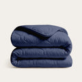 HappyBed Dark Blue dekbed voor het hele jaar, donkerblauw, ademend, hypoallergeen en sneldrogend