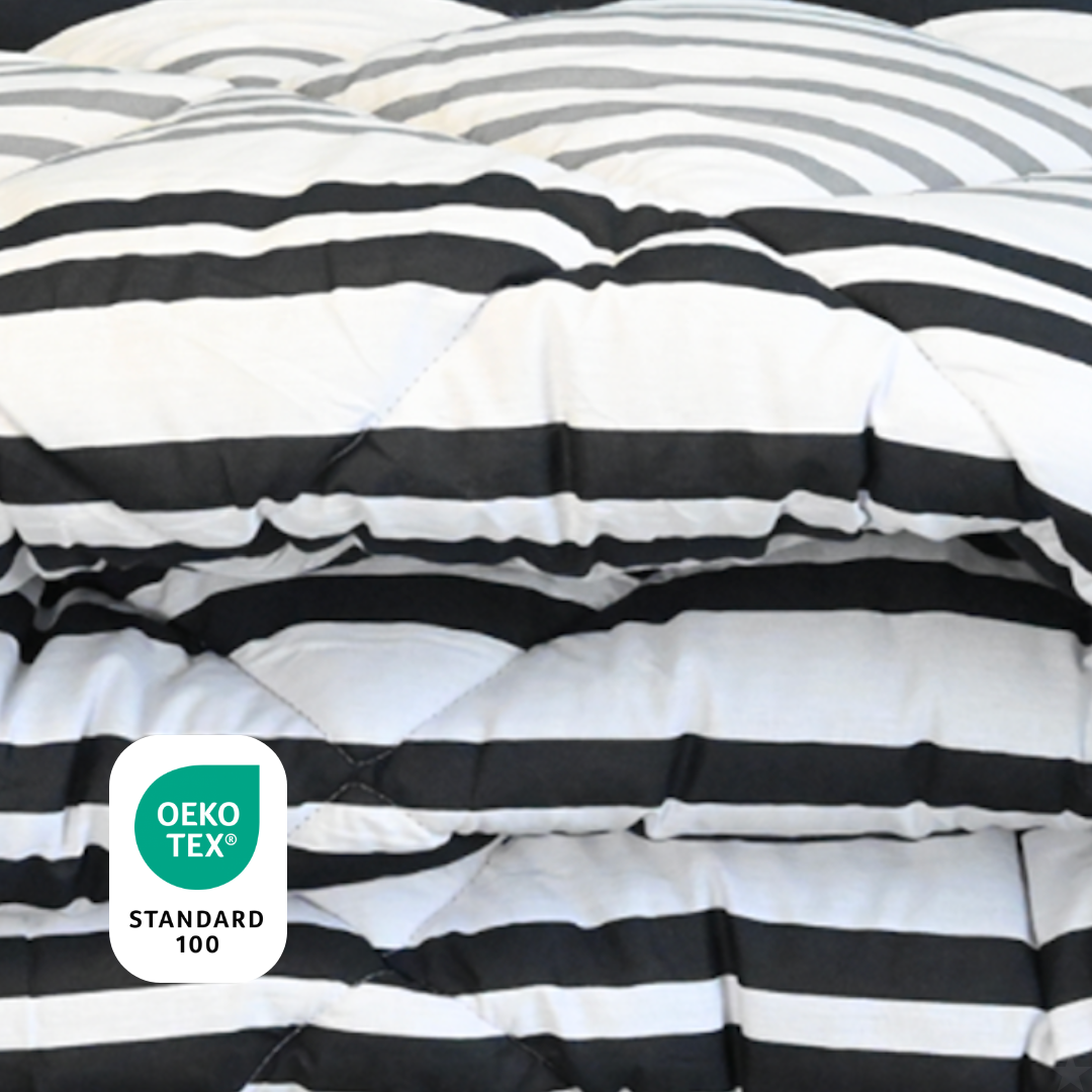 HappyBed Black lines - 100% cotton - Year-round duvet