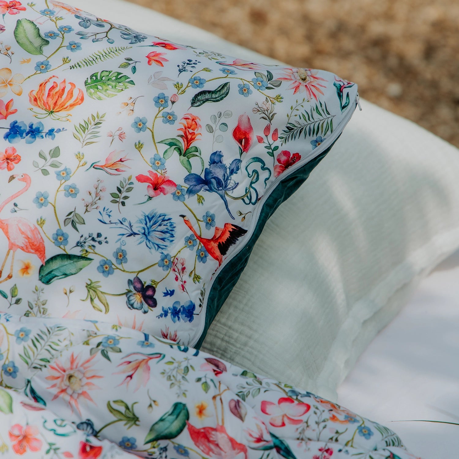 HappyBed x A fish named Fred Pillowcase | Flamingo | Set of 2