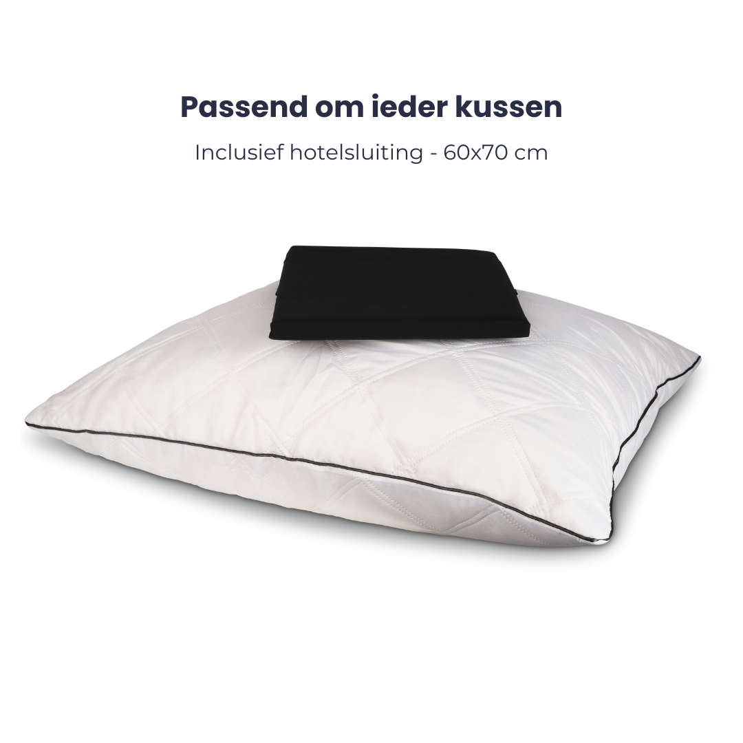 HappyBed | Anthracite kussenslopen set 2 stuks - 60x70cm - 100% katoen