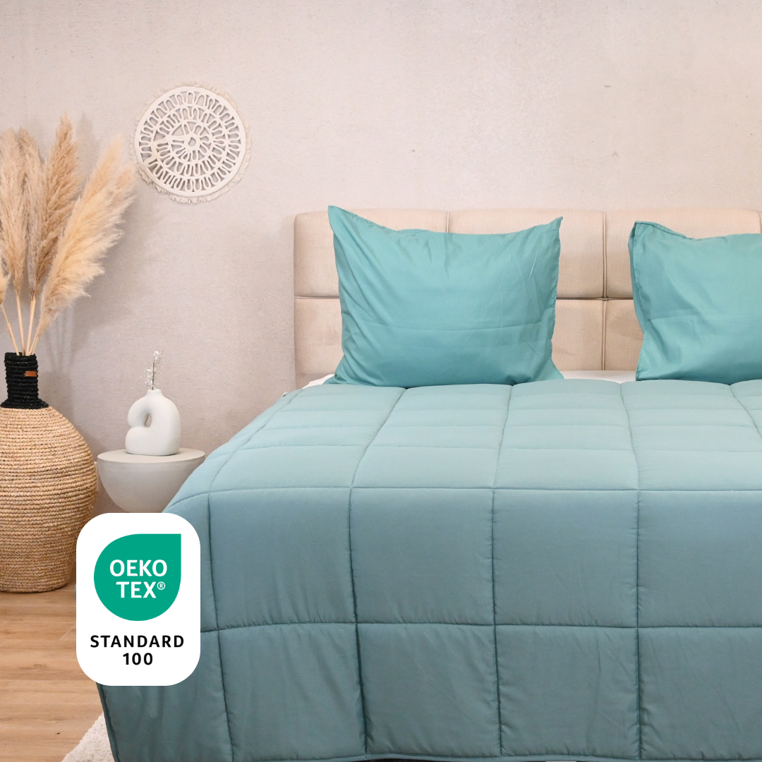 HappyBed - Rib - Sagebrush Green - All season Coverless duvet