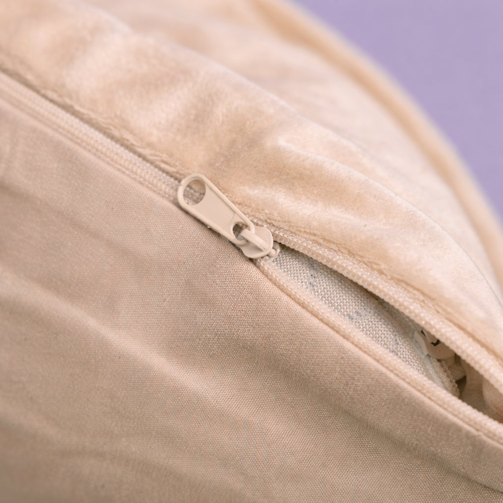 HappyBed örngott | Grand Fold Velvet Light Taupe | Set om 2