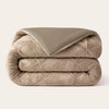 HappyBed Couette | Grand Fold Velours Taupe | Quatre saisons