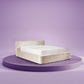 HappyBed boxpsinrh luxe creme velvet boxspringbed met rustige uitstraling