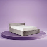 HappyBed boxpsinrh taupe fluwelen kussen Tranquility