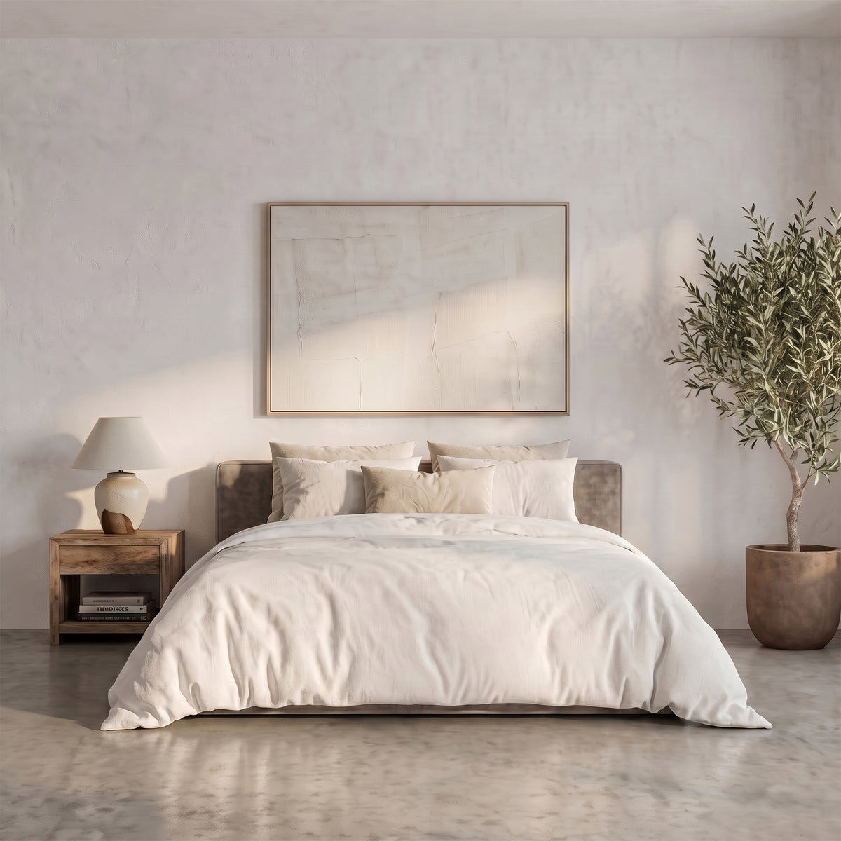HappyBed Amour Tranquility | Velvet | Taupe | Bed