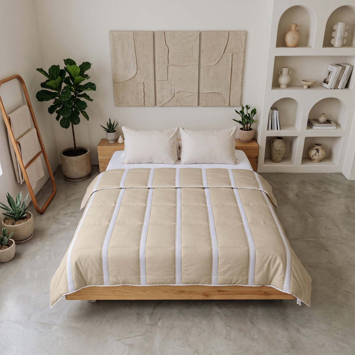 Wasbaar Zomerdekbed | Ventilation | Taupe