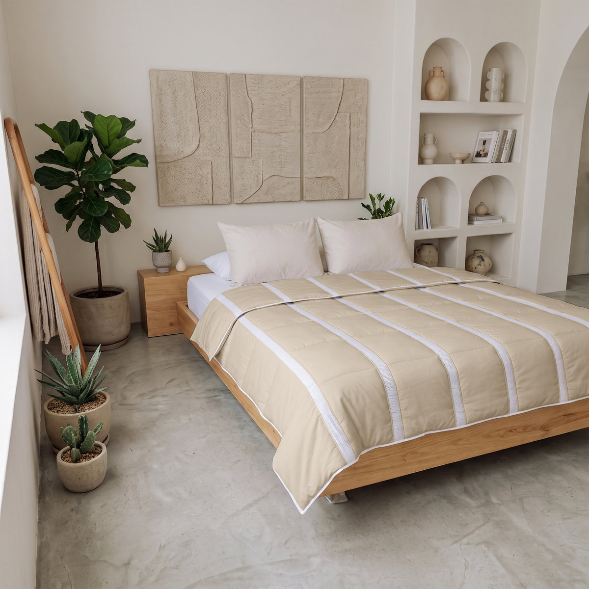 Wasbaar Zomerdekbed | Ventilation | Taupe