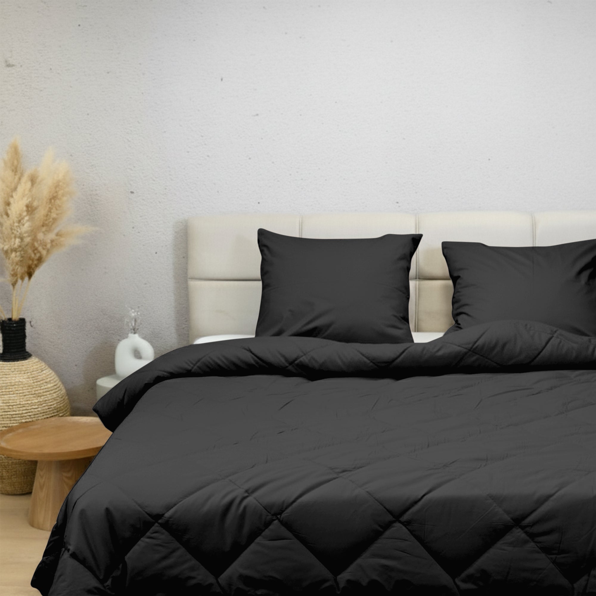 HappyBed Premium - Anthracite - Duvet for the whole year - Percale cotton - SKU: 8717752112340