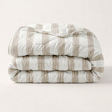Washable All Season Duvet| Cotton Linen| Stripes Mélange