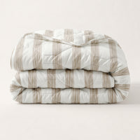 Washable All Season Duvet| Cotton Linen| Stripes Mélange