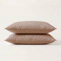 Pillowcases| Cotton Linen| Taupe| Set of 2
