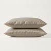 Taies d’oreiller | Percale premium | Taupe | Lot de 2