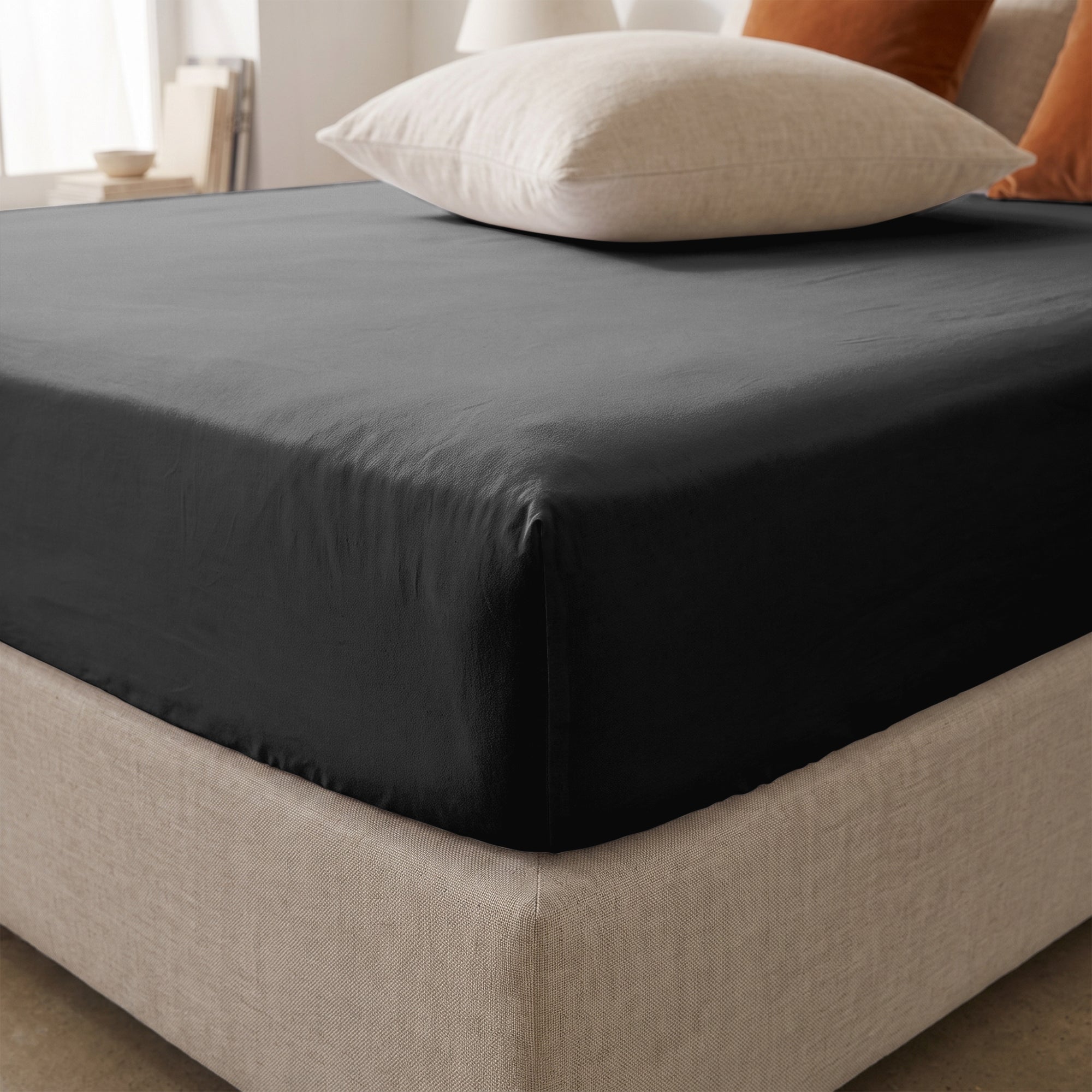 HappyBed kølende faconlagen | Antracit | 100% vævet bomuld