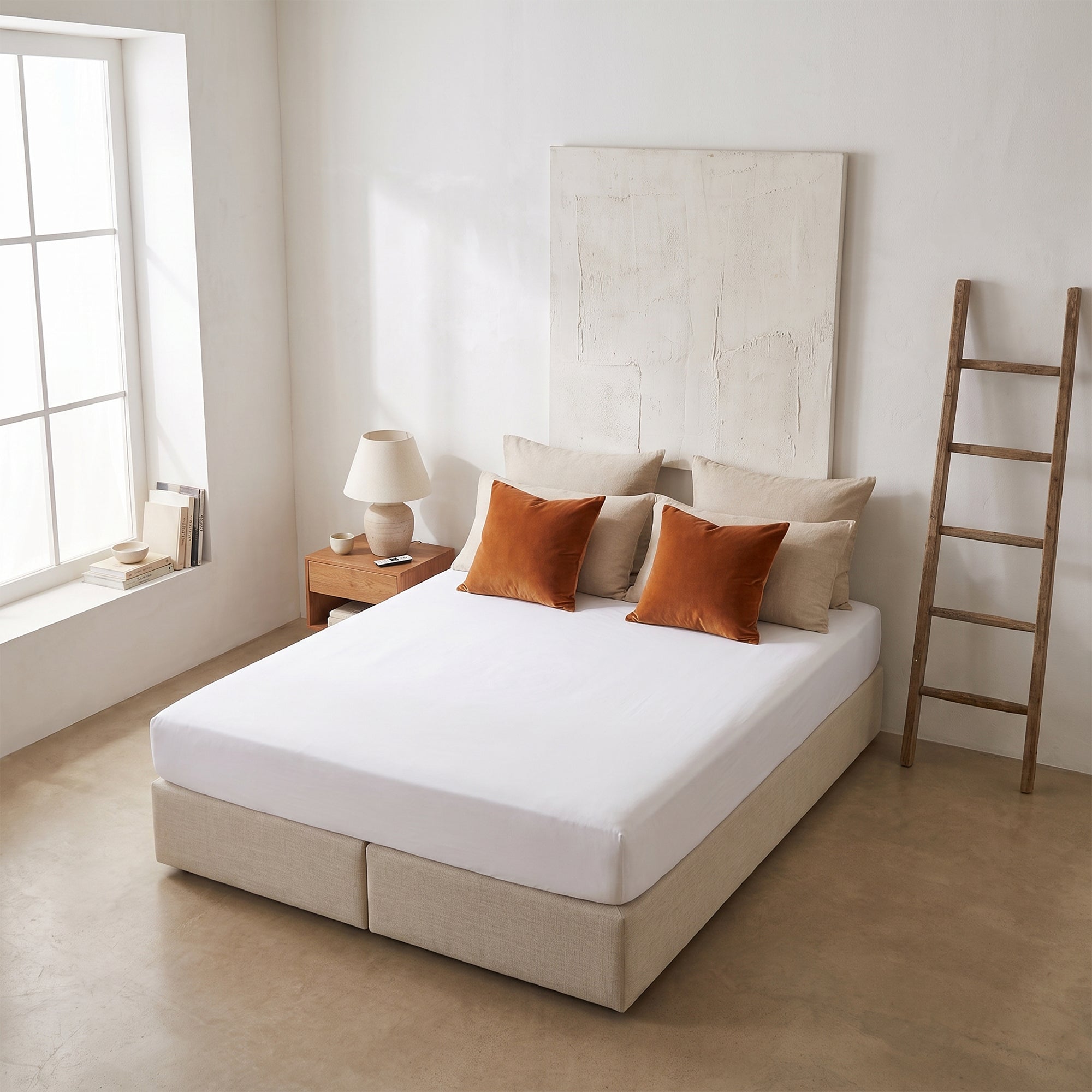 HappyBed | Mattress Protector | White