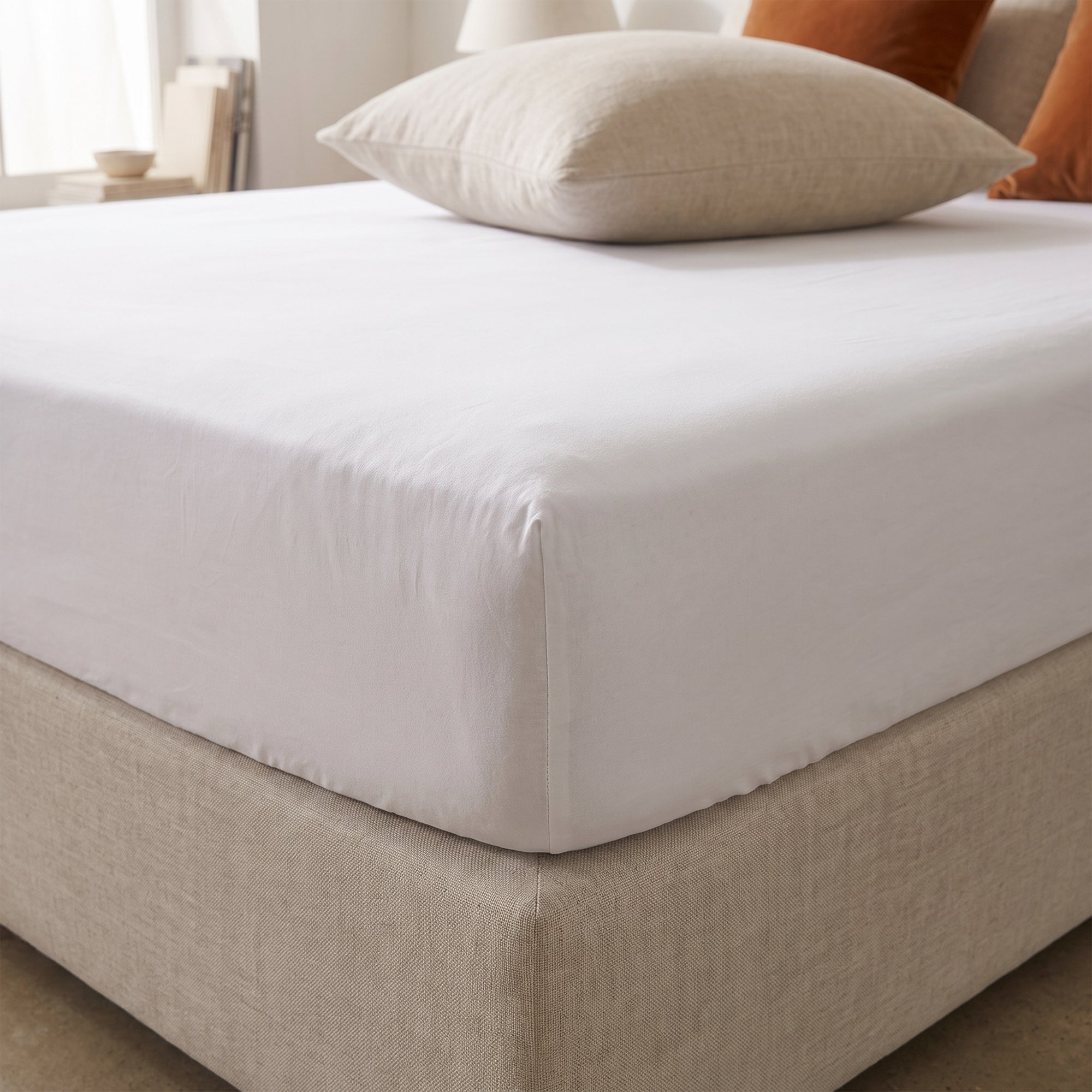 HappyBed fitted sheet - White - jersey