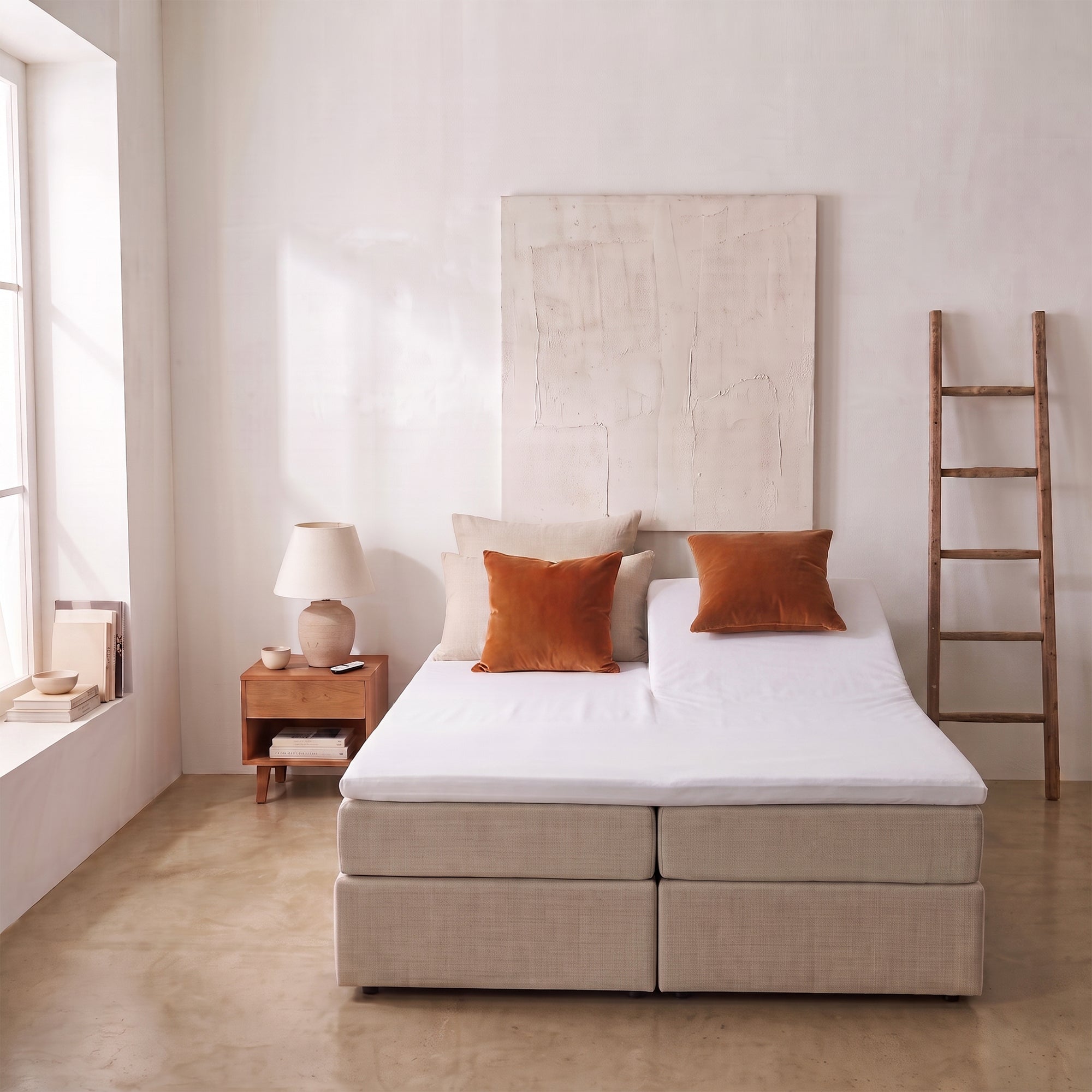HappyBed | Split-Topper | Molton | Weiß