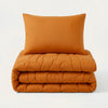 HappyBed Couette 4 saisons lavable pour enfants | WK Spits | Orange | Taie d'oreiller 60x70 cm incluse