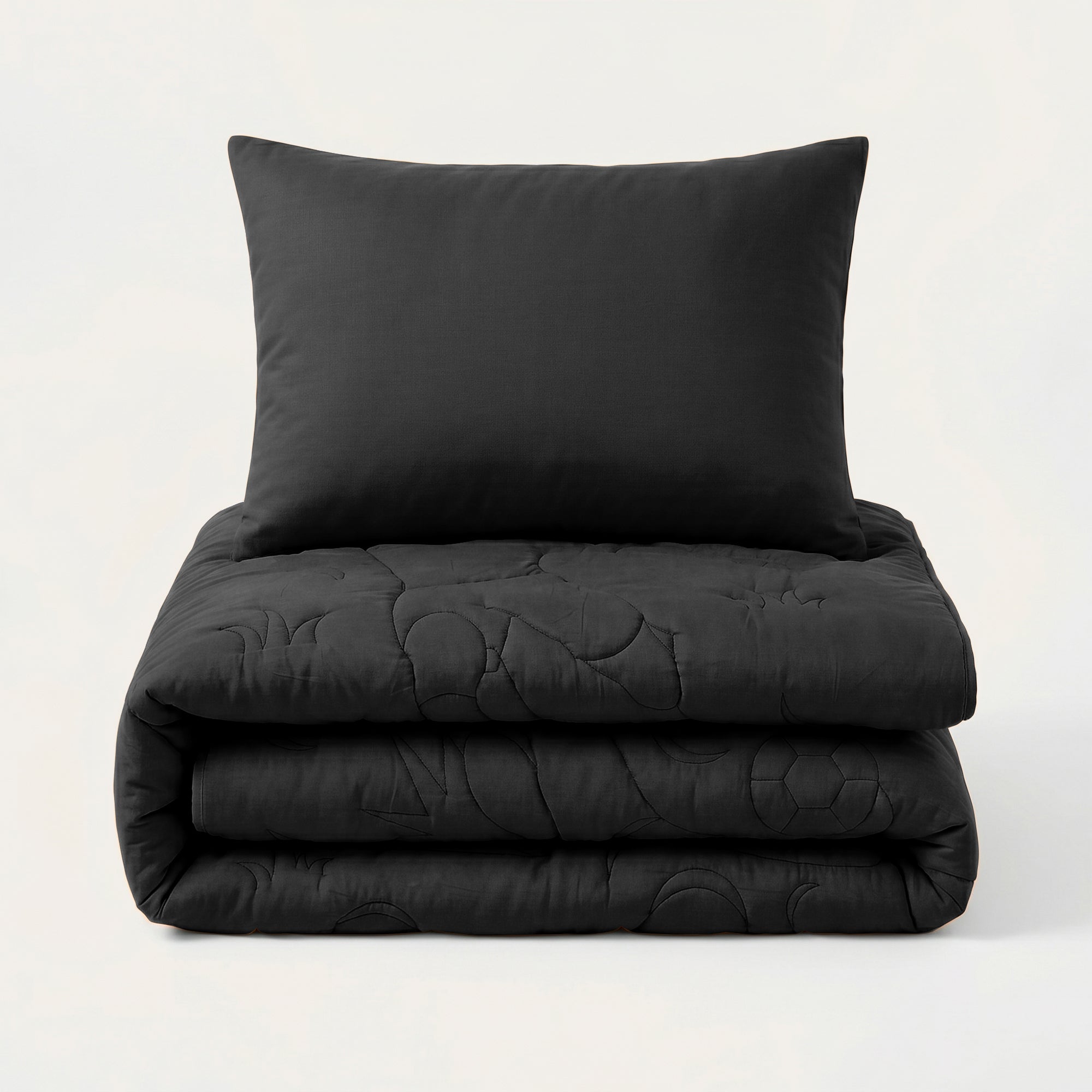 HappyBed Couette toutes saisons lavable pour enfant | WK schot | Noir | Housse d’oreiller 60x70 cm incluse - SKU: 8717752147366