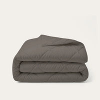HappyBed Premium Percal dekbed anthracite voor elk seizoen, hypoallergeen en sneldrogend