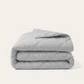 HappyBed Percal zomerdekbed in pebble grey, licht en ademend percal katoen voor frisse zomernachten