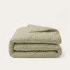 HappyBed Couette d'été lavable | Percale de coton | Vert sauge