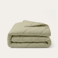 HappyBed Zomerdekbed in Sage Green van percal katoen, licht en ademend voor warme zomernachten