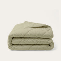 HappyBed Zomerdekbed in Sage Green van percal katoen, licht en ademend voor warme zomernachten